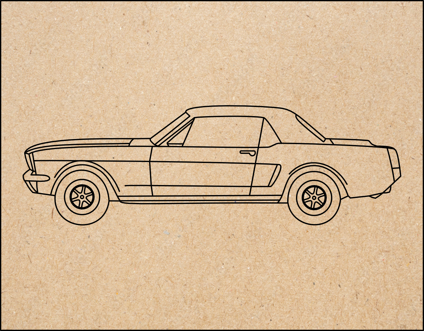 Framed '65 Mustang Paint Kit | DIY Puzzle Wall Art (8x10 or 11x14)