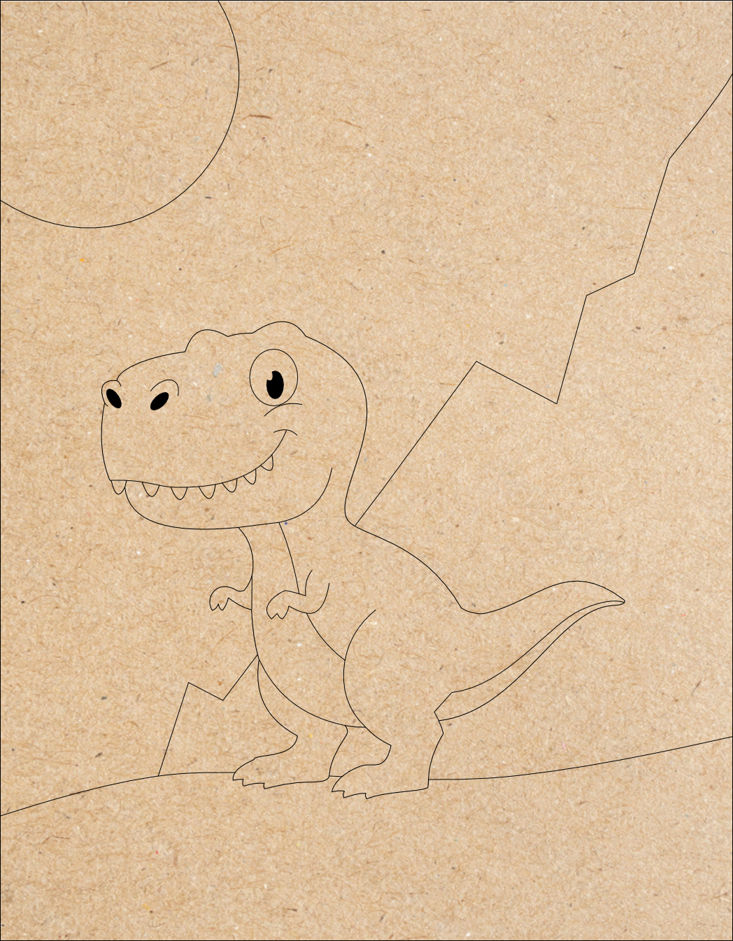 Framed T-Rex Dinosaur DIY Paint Kit | Kids Paint Your Own Wall Art