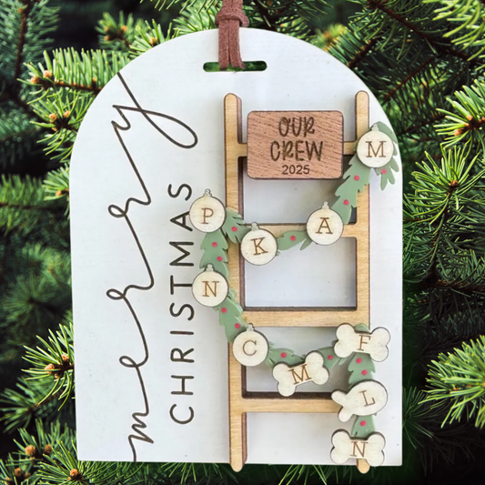 Personalized Family Ladder Ornament (2025 Edition)