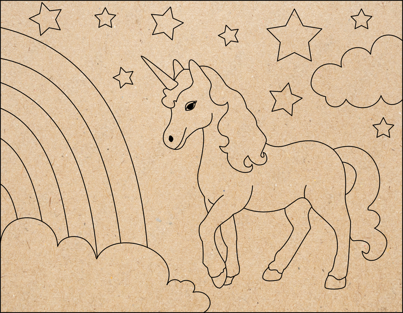 Framed Rainbow Unicorn DIY Paint Kit | Magical Wall Art for Kids | DIY Puzzle Wall Art (8x10 or 11x14)