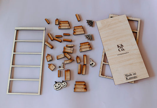 Spooky Bookshelf Art Kit