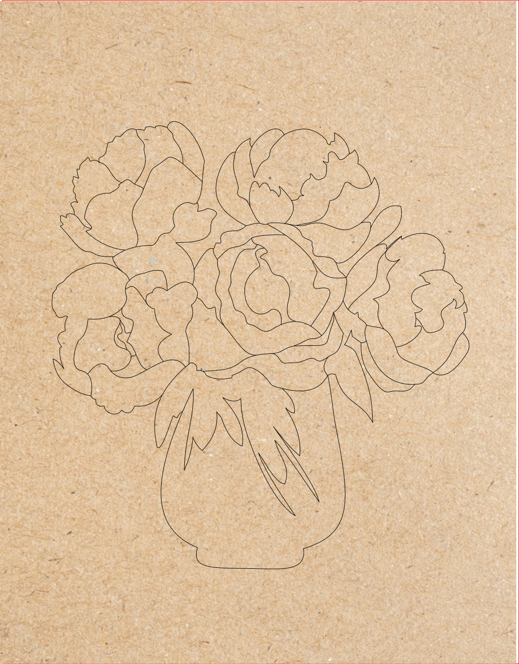 Framed Peony Paint Kit | DIY Puzzle Wall Art (8x10 or 11x14)