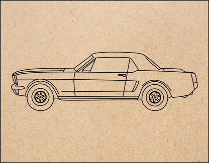 Framed '65 Mustang Paint Kit | DIY Puzzle Wall Art (8x10 or 11x14)