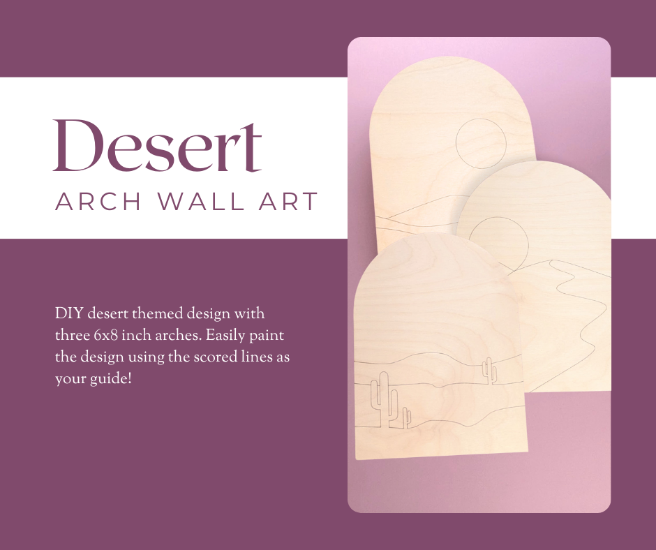 Desert Scene Arched Trio | DIY Wall Art