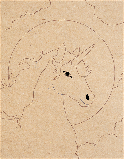 Framed Dreamy Unicorn DIY Paint Kit | Magical Wall Art for Kids | DIY Puzzle Wall Art (8x10 or 11x14)