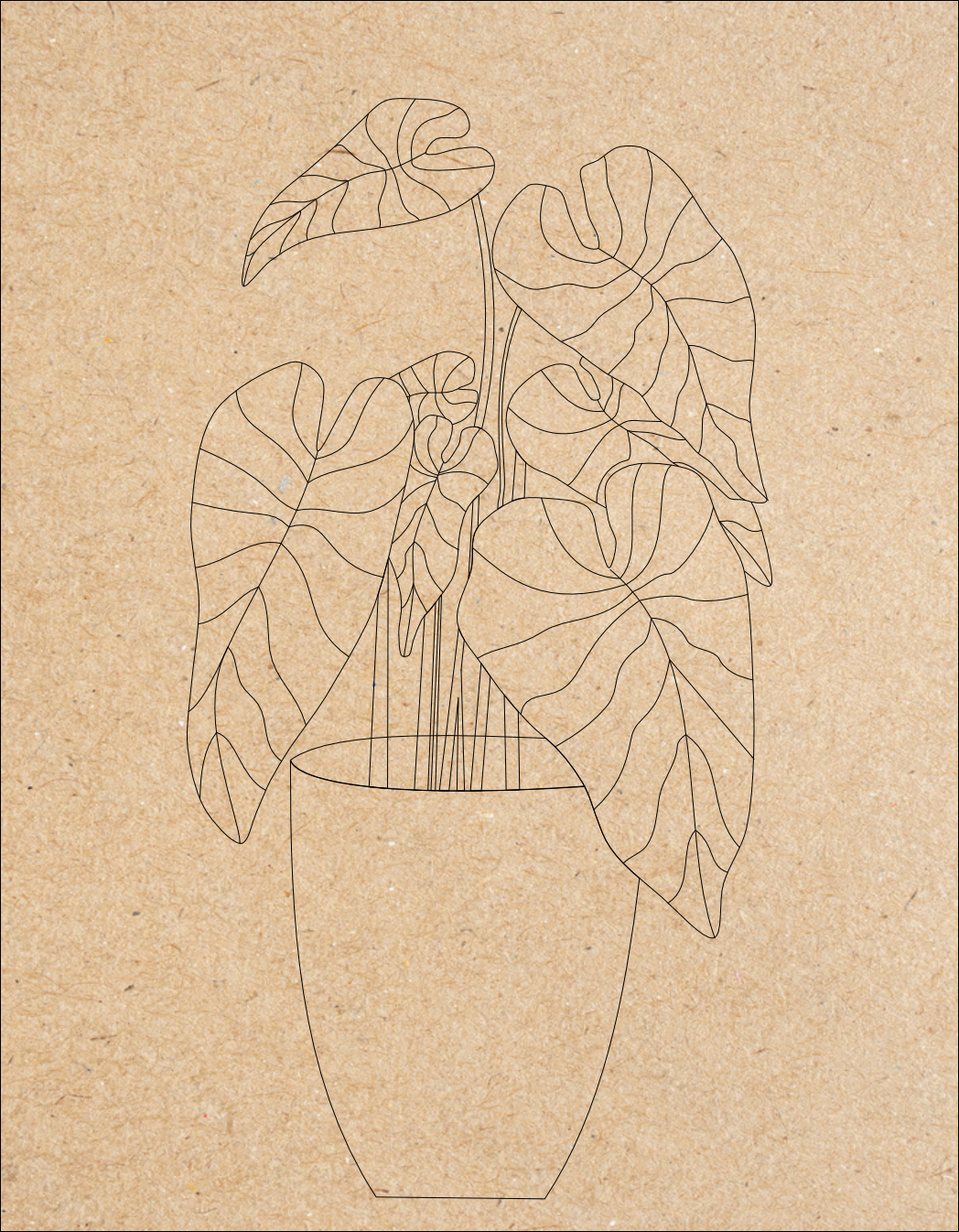 Framed Philodendron Paint Kit | DIY Puzzle Wall Art (8x10 or 11x14)