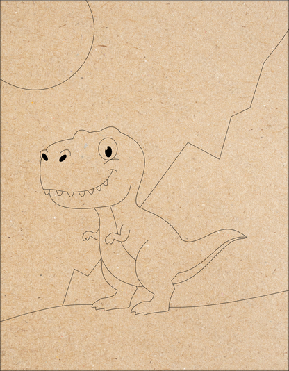 Framed T-Rex Dinosaur DIY Paint Kit | Kids Paint Your Own Wall Art
