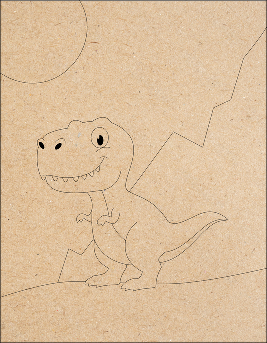 Framed T-Rex Dinosaur DIY Paint Kit | Kids Paint Your Own Wall Art