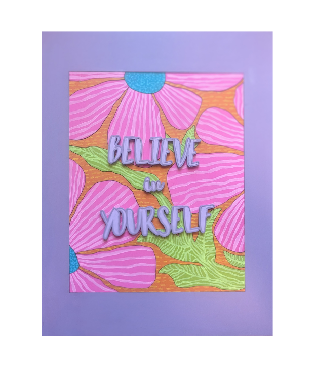 Framed Believe in Yourself Paint Kit | DIY Puzzle Wall Art (11x14)