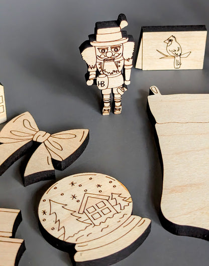 Christmas Bookshelf Art Kit Workshop