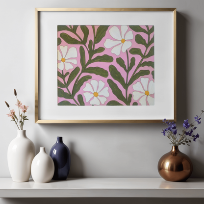 Framed Daisy Paint Kit | DIY Puzzle Wall Art (11x14)