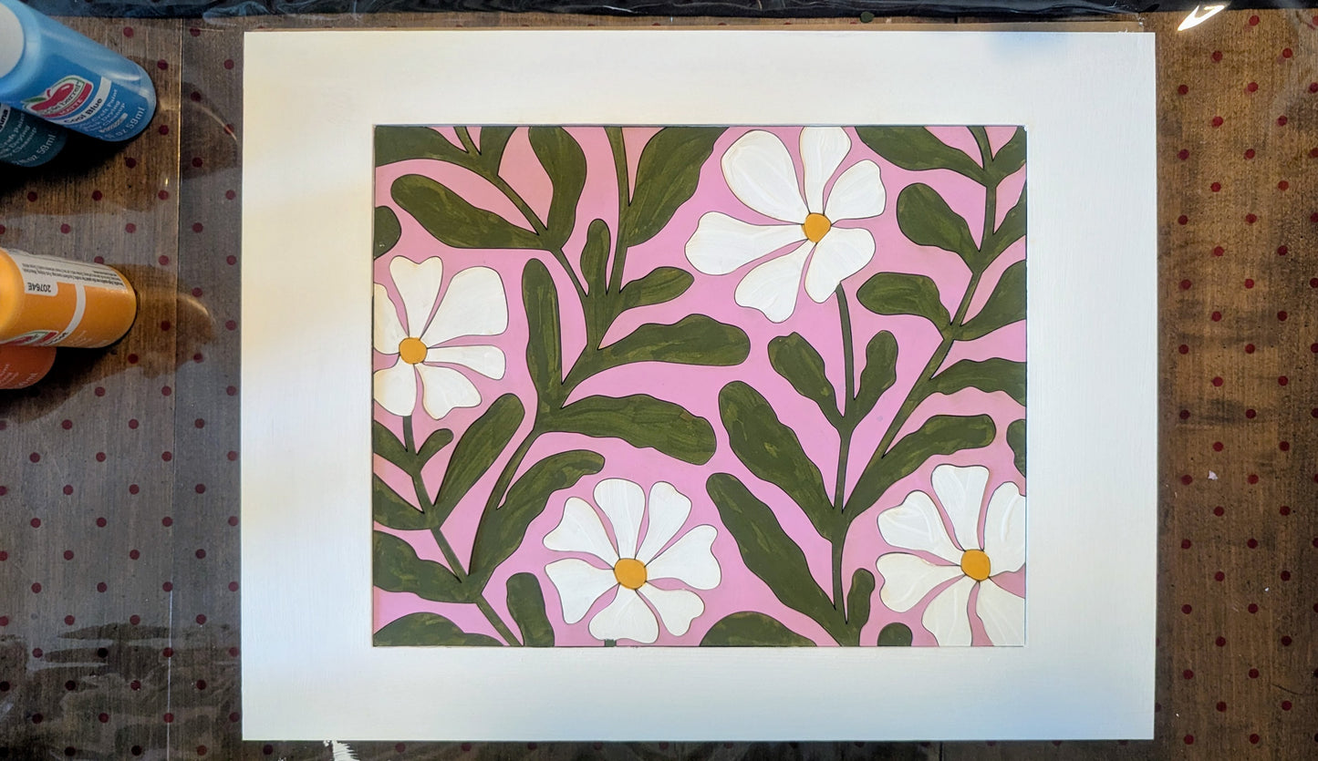 Framed Daisy Paint Kit | DIY Puzzle Wall Art (11x14)
