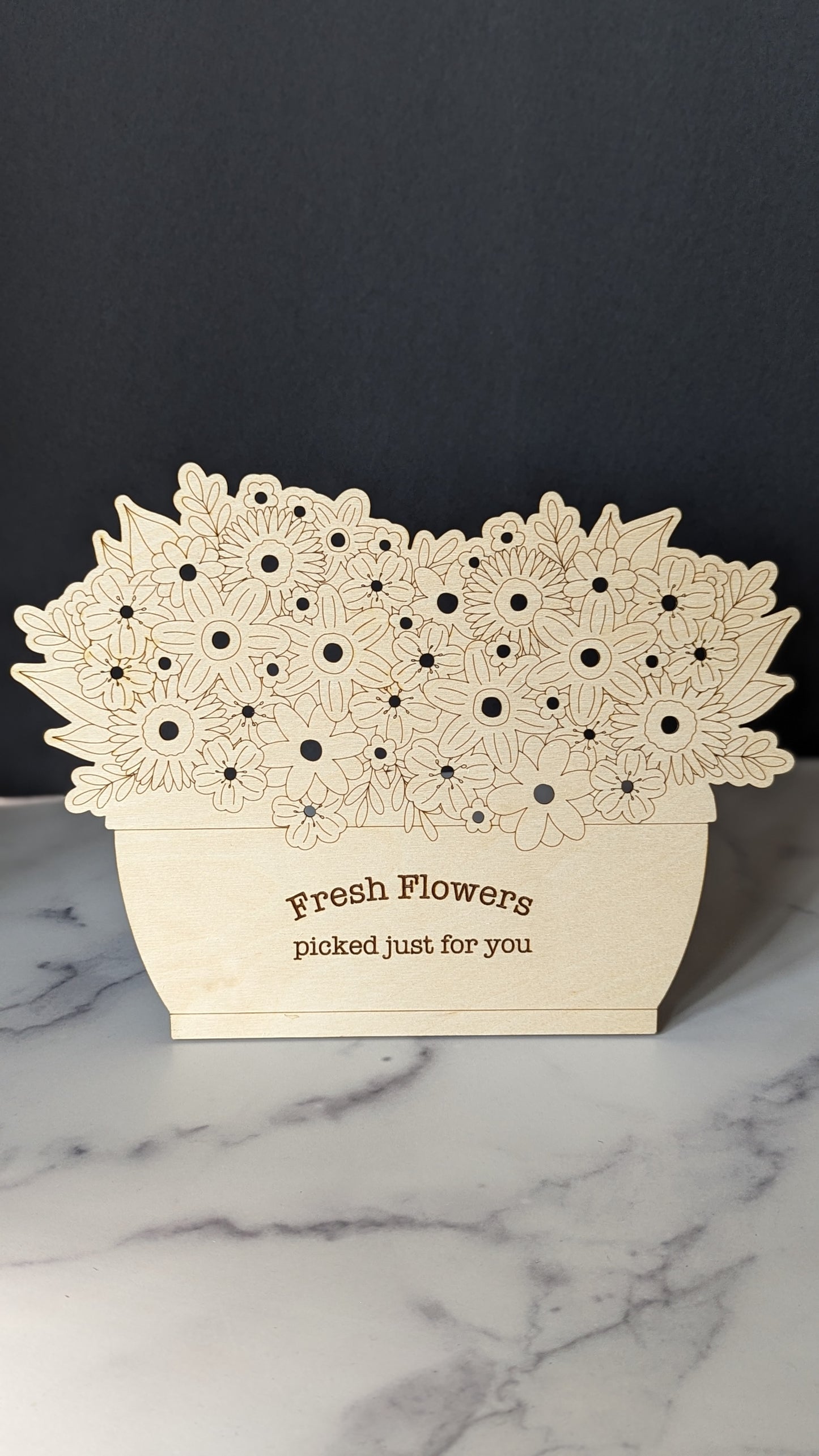 Deluxe Wooden Flower Holder