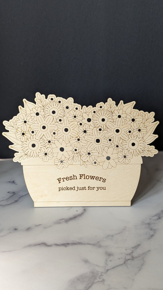 Deluxe Wooden Flower Holder