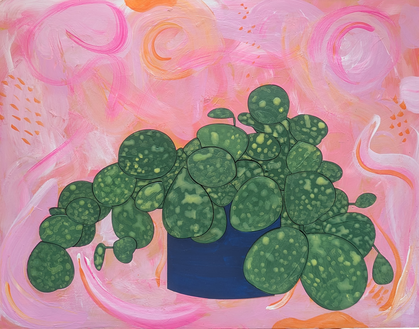 Framed Hoya Obovata Paint Kit | DIY Puzzle Wall Art (11x14)