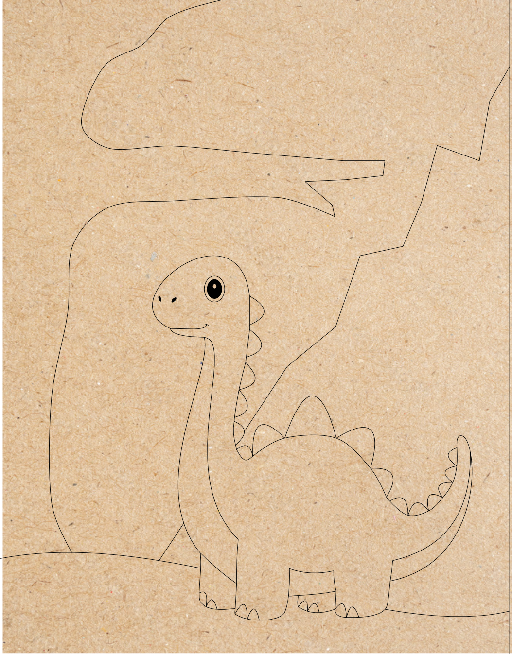 Brontosaurus Dinosaur DIY Paint Kit | Kids Paint Your Own Wall Art