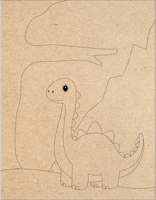 Brontosaurus Dinosaur DIY Paint Kit | Kids Paint Your Own Wall Art