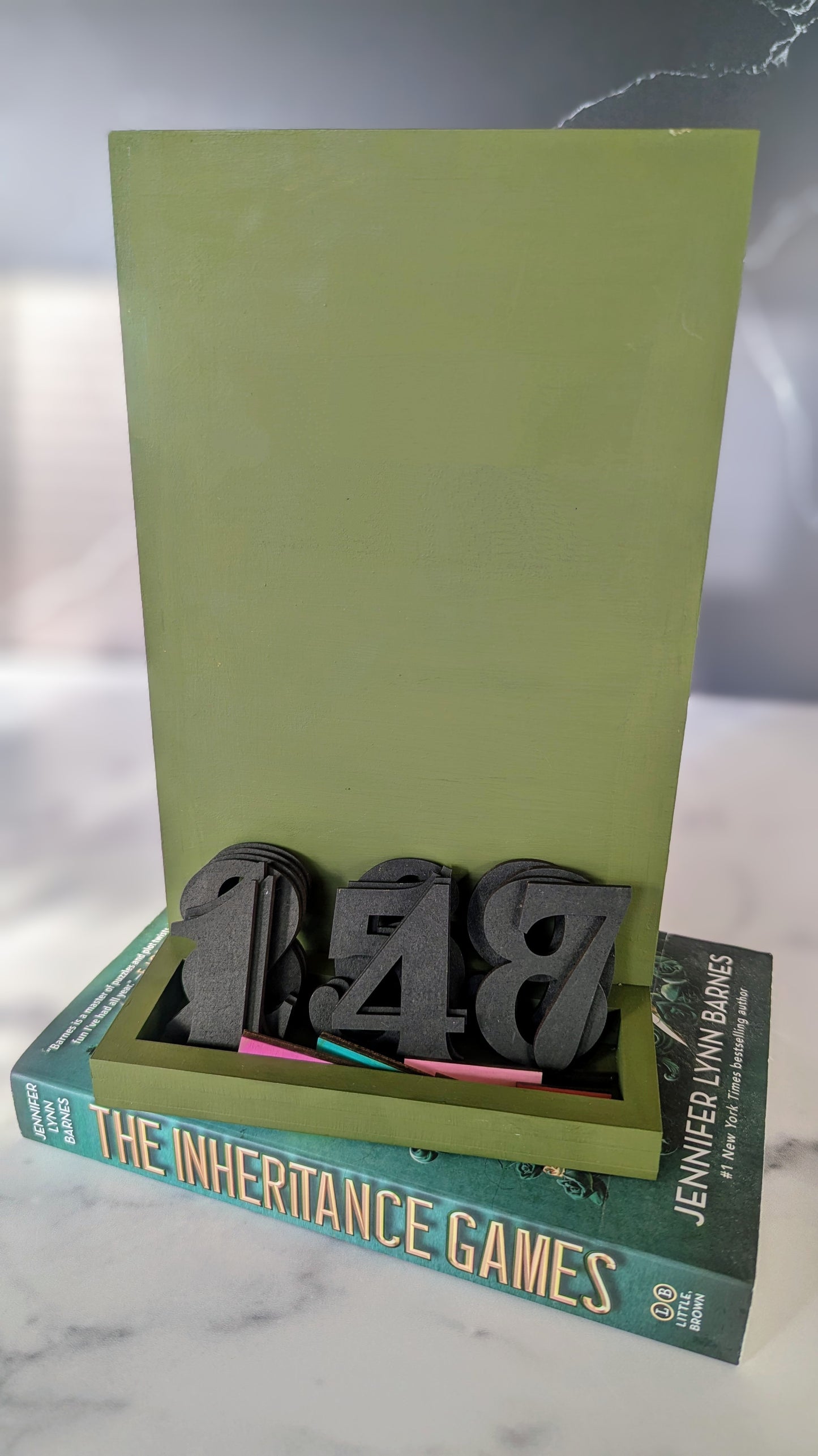 Book Tracker Kit by Kirsten and Company. Back tray holding all of the extras