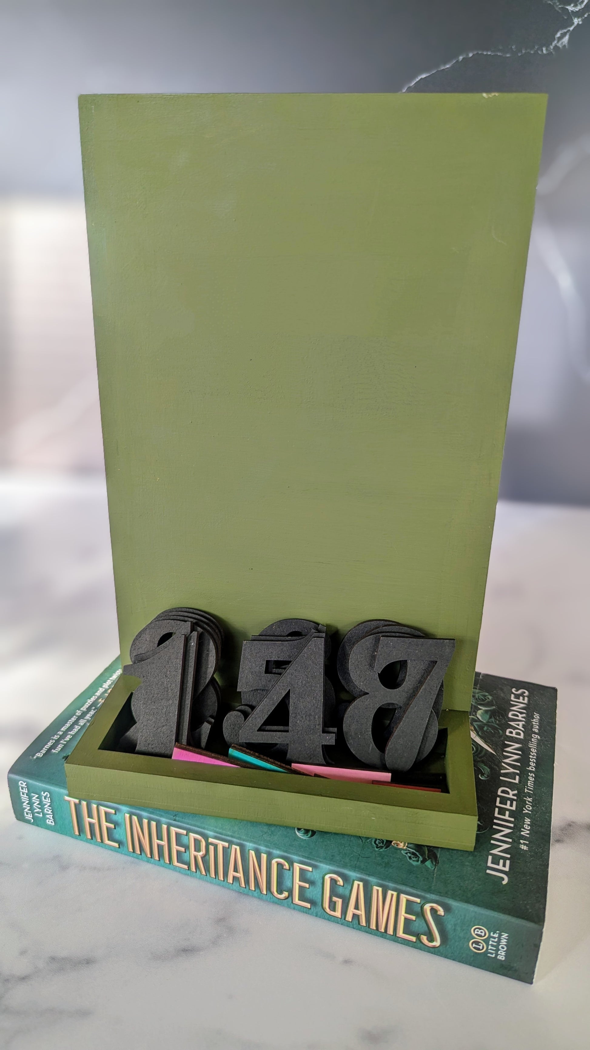 Book Tracker Kit by Kirsten and Company. Back tray holding all of the extras