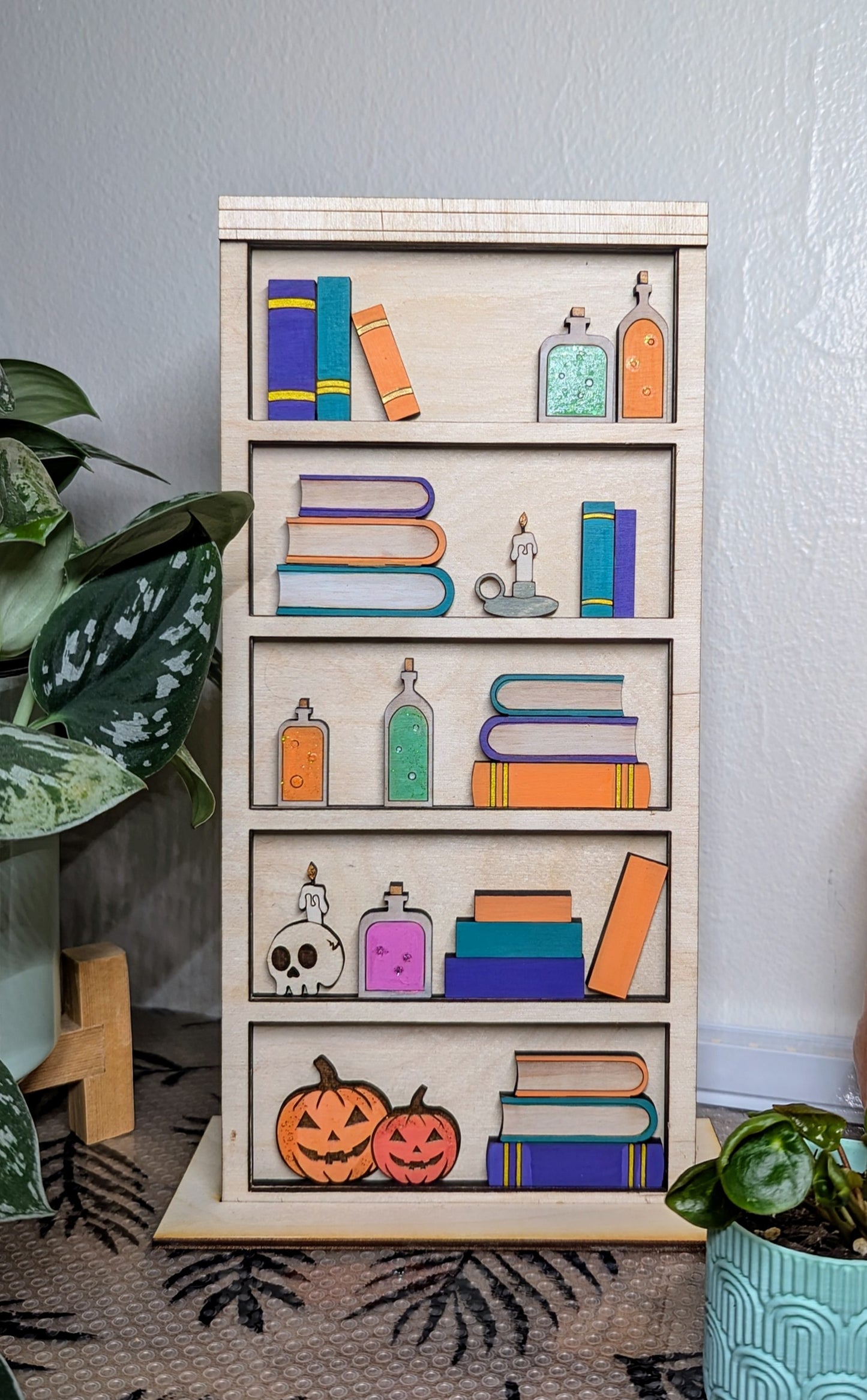 Spooky Bookshelf Art Workshop