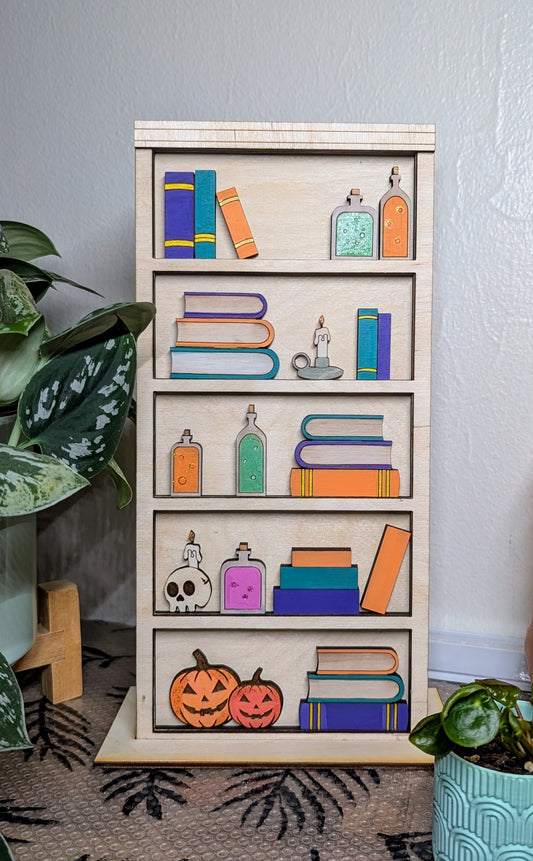 Spooky Bookshelf Art Workshop