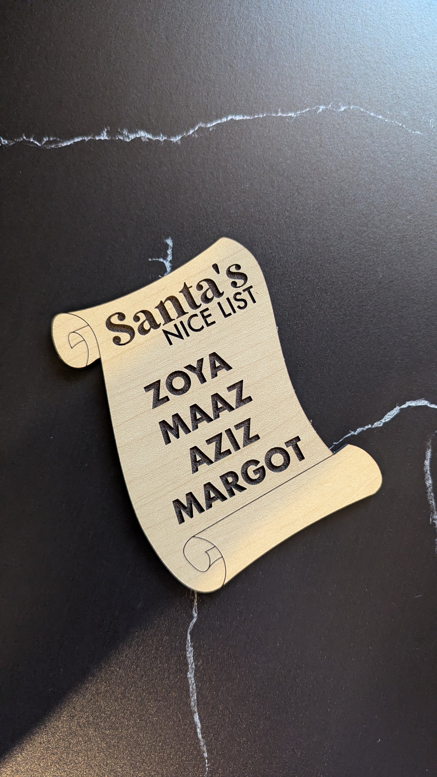 Custom Santa's Nice List Ornament