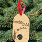Santa Cam Ornament – Engraved TruFlat Maple with Red Velvet Ribbon